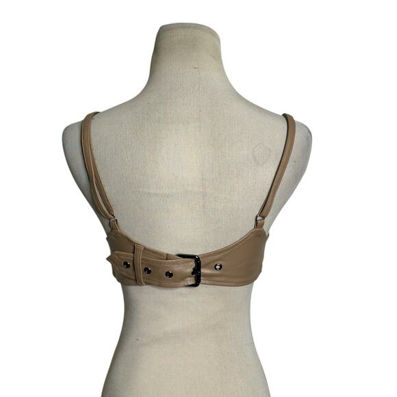 H&M red white stripes long sleeves belted blouse size 6 - Picture 2 of 10